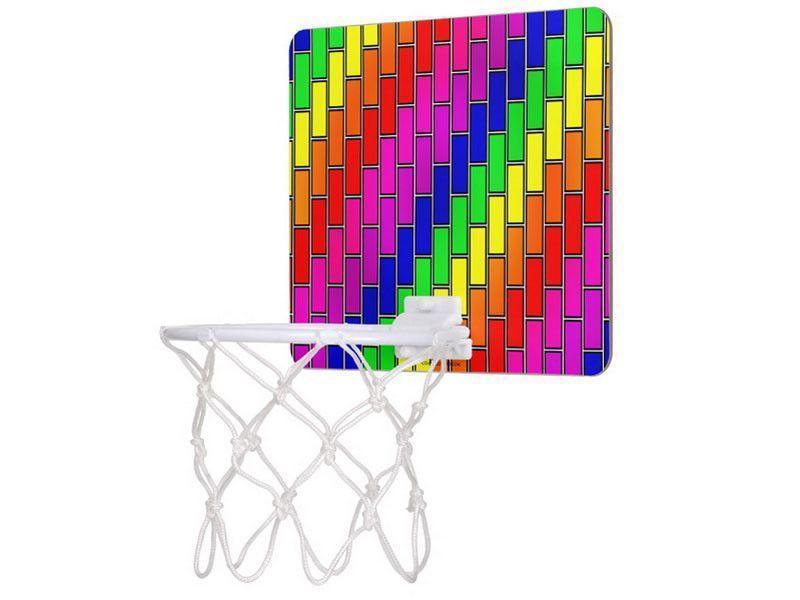 Mini Basketball Hoops-BRICK WALL #2 Mini Basketball Hoops-Multicolor Bright-from COLORADDICTED.COM-