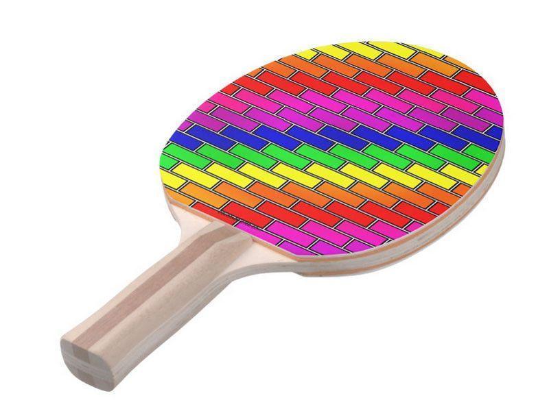 Ping Pong Paddles-BRICK WALL #2 Ping Pong Paddles-Multicolor Bright-from COLORADDICTED.COM-