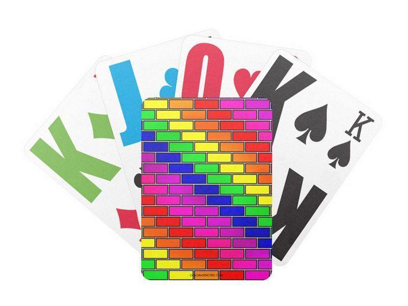 Playing Cards-BRICK WALL #2 Premium Bicycle® E-Z See® LoVision® Playing Cards for visually impaired players-Multicolor Bright-from COLORADDICTED.COM-