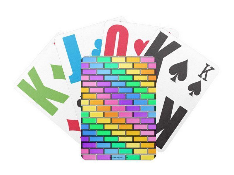 Playing Cards-BRICK WALL #2 Premium Bicycle® E-Z See® LoVision® Playing Cards for visually impaired players-Multicolor Light-from COLORADDICTED.COM-