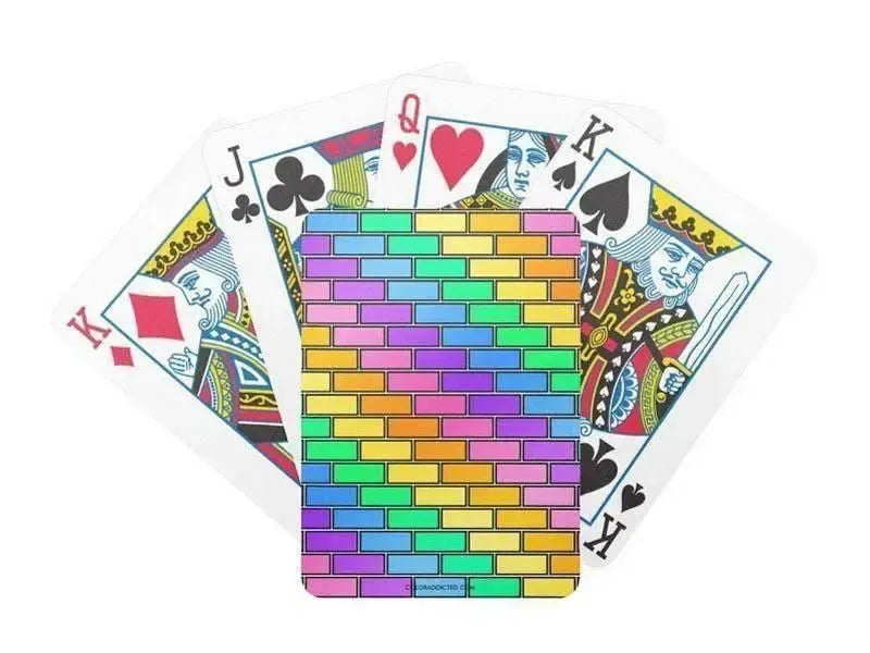 Playing Cards-BRICK WALL #2 Premium Poker Playing Cards-Multicolor Light-from COLORADDICTED.COM-