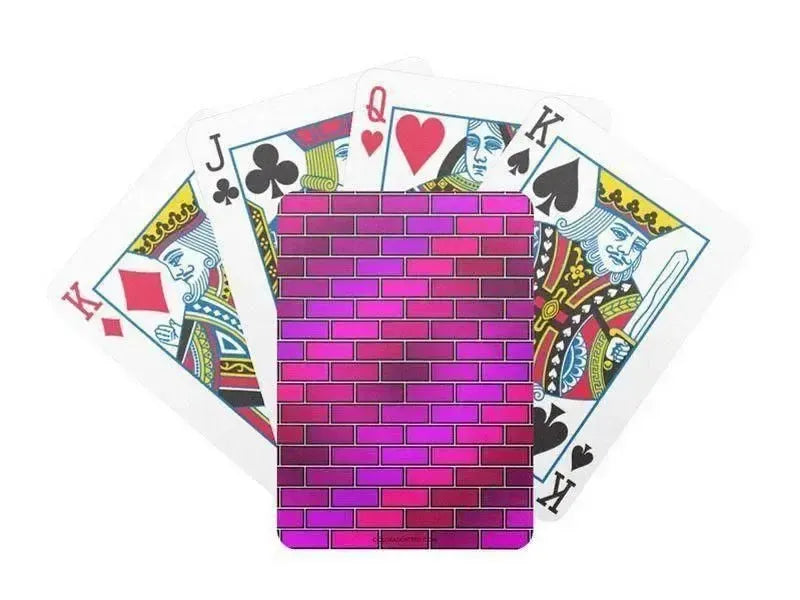 Playing Cards-BRICK WALL #2 Premium Poker Playing Cards-Purples & Fuchsias & Violets & Magentas-from COLORADDICTED.COM-