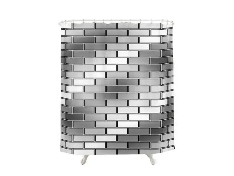 Shower Curtains-BRICK WALL #2 Shower Curtains-from COLORADDICTED.COM-