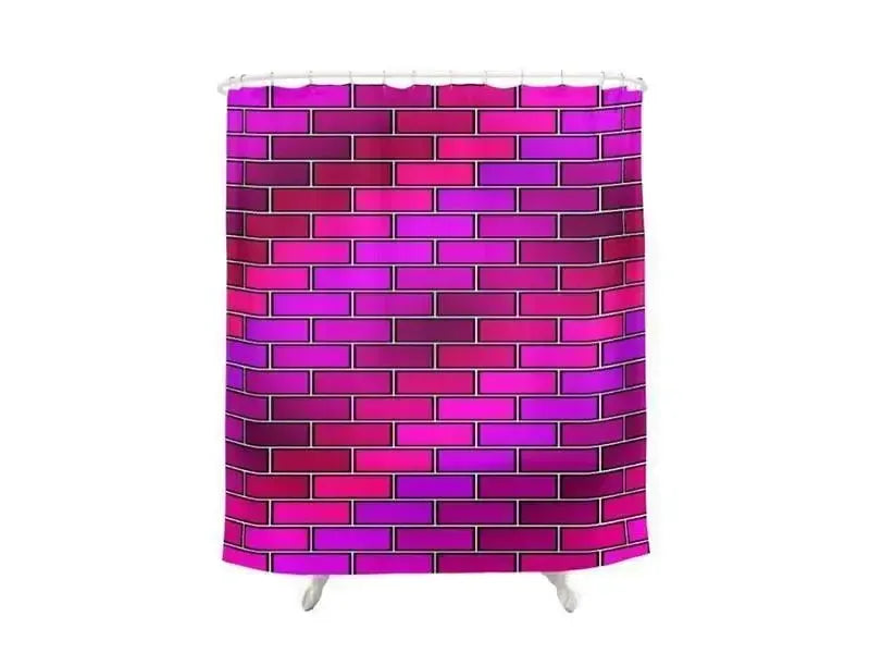 Shower Curtains-BRICK WALL #2 Shower Curtains-from COLORADDICTED.COM-
