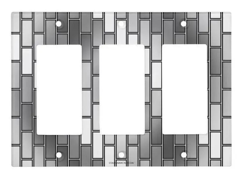 Rocker Light Switch Covers-BRICK WALL #2 Single, Double & Triple-Rocker Light Switch Covers-from COLORADDICTED.COM-
