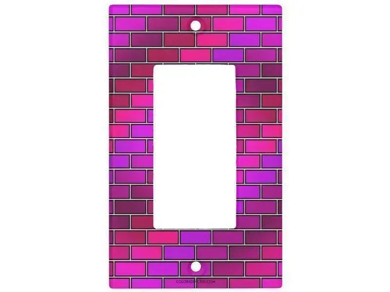 Rocker Light Switch Covers-BRICK WALL #2 Single, Double & Triple-Rocker Light Switch Covers-from COLORADDICTED.COM-