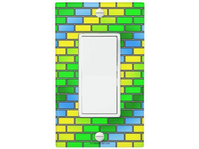 Light Switch Covers-BRICK WALL #2 Single, Double & Triple-Rocker Light Switch Covers-from COLORADDICTED.COM-