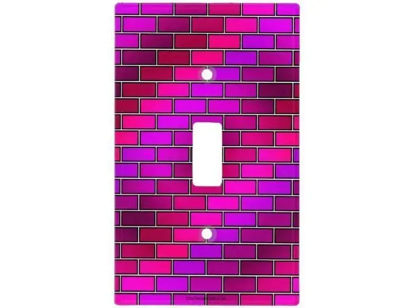 Toggle Light Switch Covers-BRICK WALL #2 Single, Double & Triple-Toggle Light Switch Covers-Purples & Fuchsias & Violets & Magentas-from COLORADDICTED.COM-