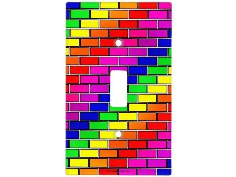 Toggle Light Switch Covers-BRICK WALL #2 Single, Double & Triple-Toggle Light Switch Covers-from COLORADDICTED.COM-