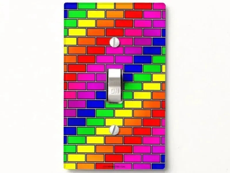 Toggle Light Switch Covers-BRICK WALL #2 Single, Double & Triple-Toggle Light Switch Covers-from COLORADDICTED.COM-