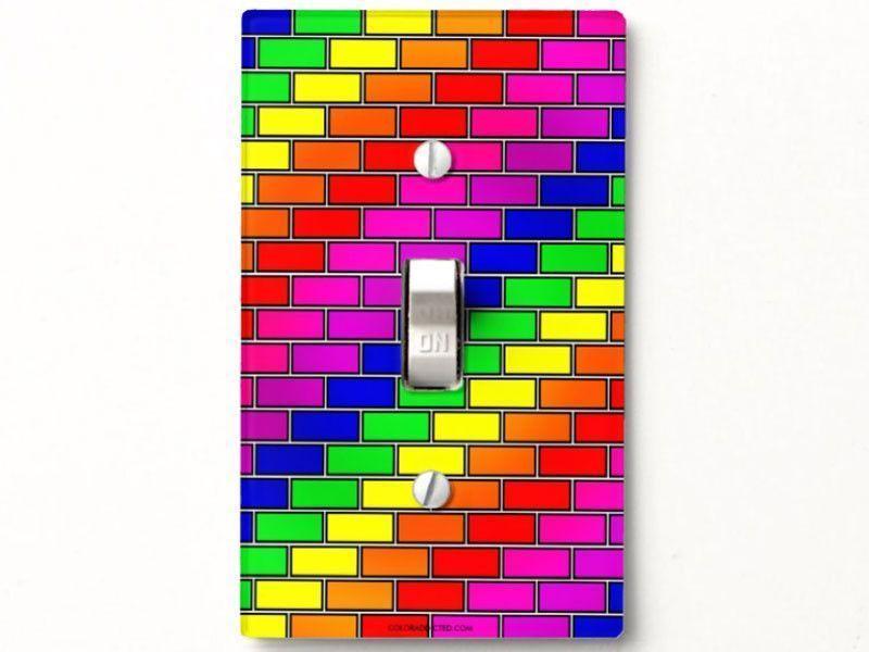 Light Switch Covers-BRICK WALL #2 Single, Double & Triple-Toggle Light Switch Covers-from COLORADDICTED.COM-