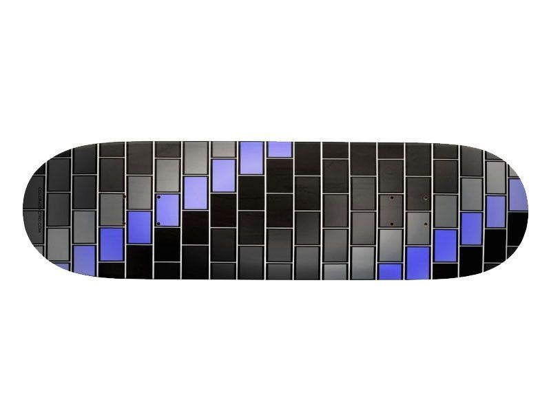Skateboard Decks-BRICK WALL #2 Skateboard Decks-Black &amp; Grays &amp; Light Blues-from COLORADDICTED.COM-