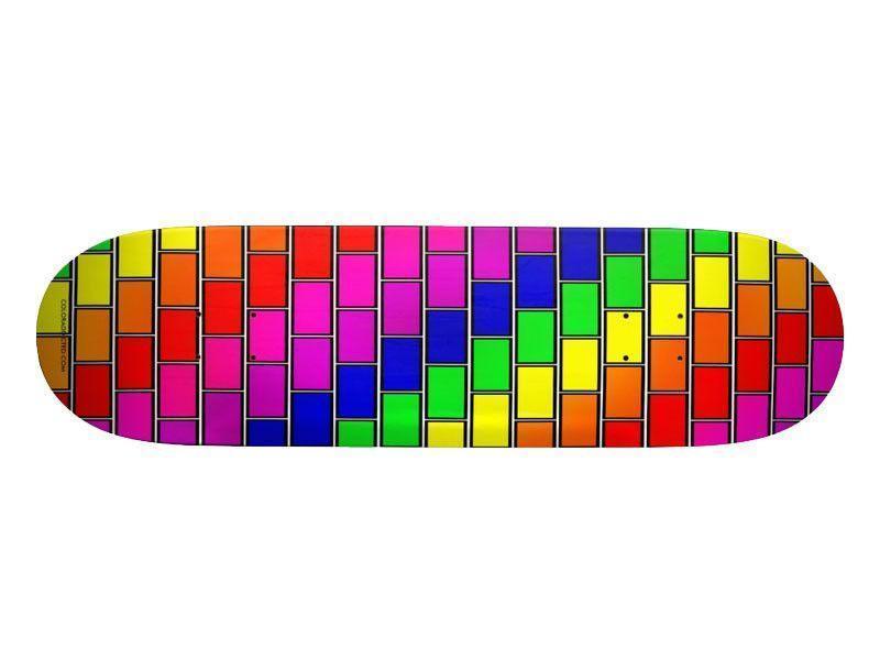 Skateboard Decks-BRICK WALL #2 Skateboard Decks-Multicolor Bright-from COLORADDICTED.COM-