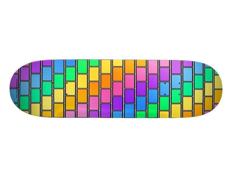 Skateboard Decks-BRICK WALL #2 Skateboard Decks-Multicolor Light-from COLORADDICTED.COM-