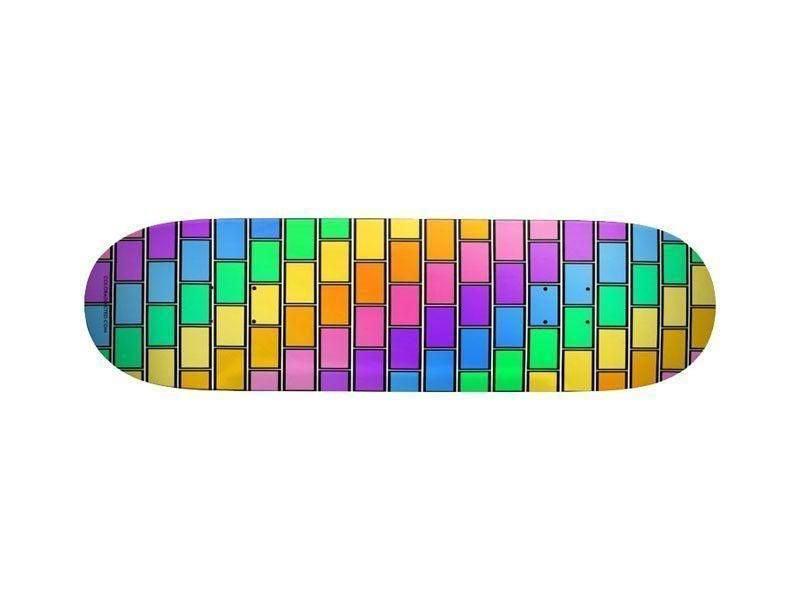Skateboard Decks-BRICK WALL #2 Skateboard Decks-Multicolor Light-from COLORADDICTED.COM-