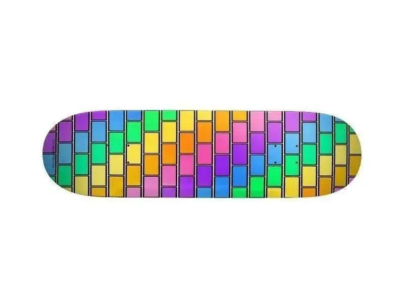 Skateboards-BRICK WALL #2 Skateboards-Multicolor Light-from COLORADDICTED.COM-
