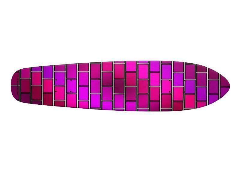 Skateboards-BRICK WALL #2 Skateboards-Purples &amp; Fuchsias &amp; Violets &amp; Magentas-from COLORADDICTED.COM-