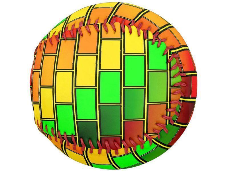 Softballs-BRICK WALL #2 Softballs-Reds &amp; Oranges &amp; Yellows &amp; Greens-from COLORADDICTED.COM-