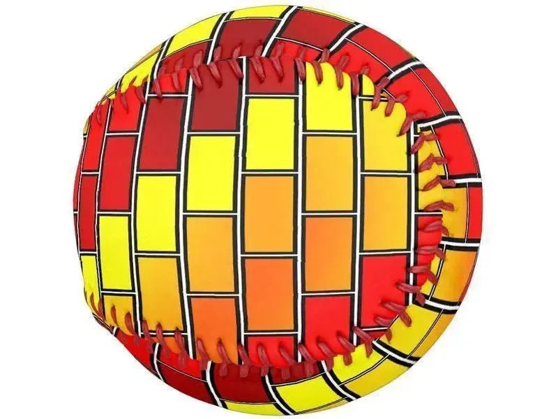Softballs-BRICK WALL #2 Softballs-Reds & Oranges & Yellows-from COLORADDICTED.COM-