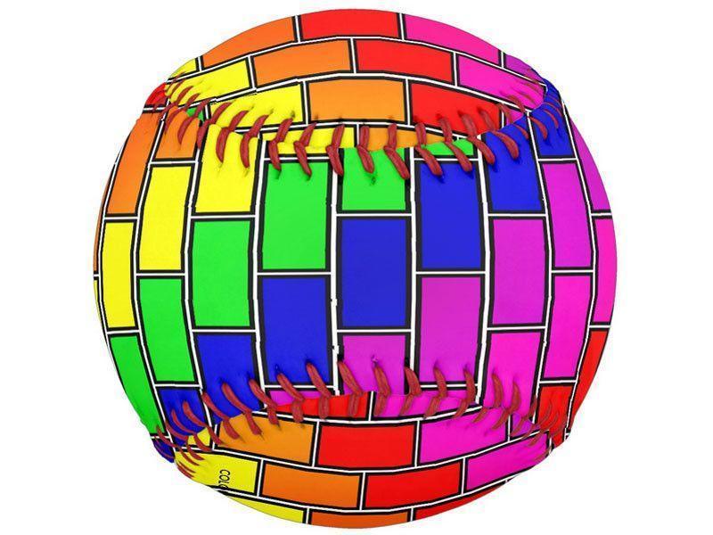 Softballs-BRICK WALL #2 Softballs-Multicolor Bright-from COLORADDICTED.COM-