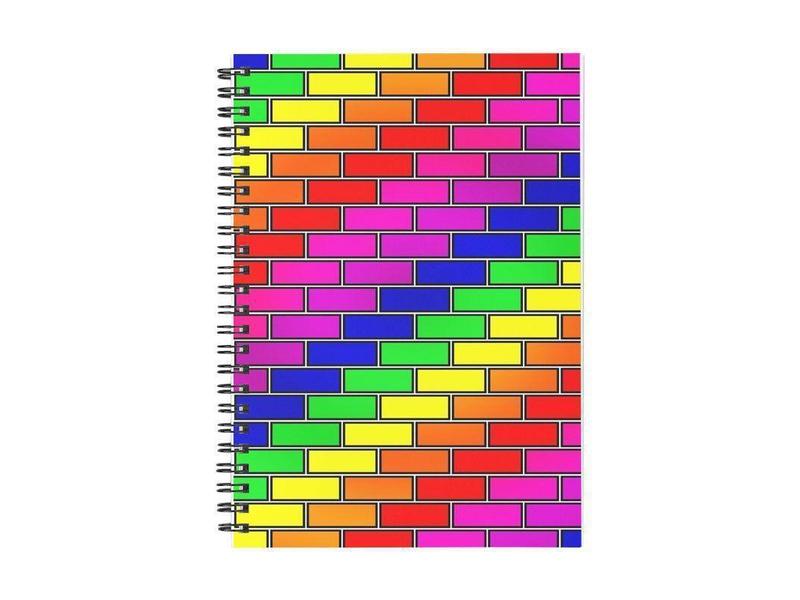Spiral Notebooks-BRICK WALL #2 Spiral Notebooks-Multicolor Bright-from COLORADDICTED.COM-
