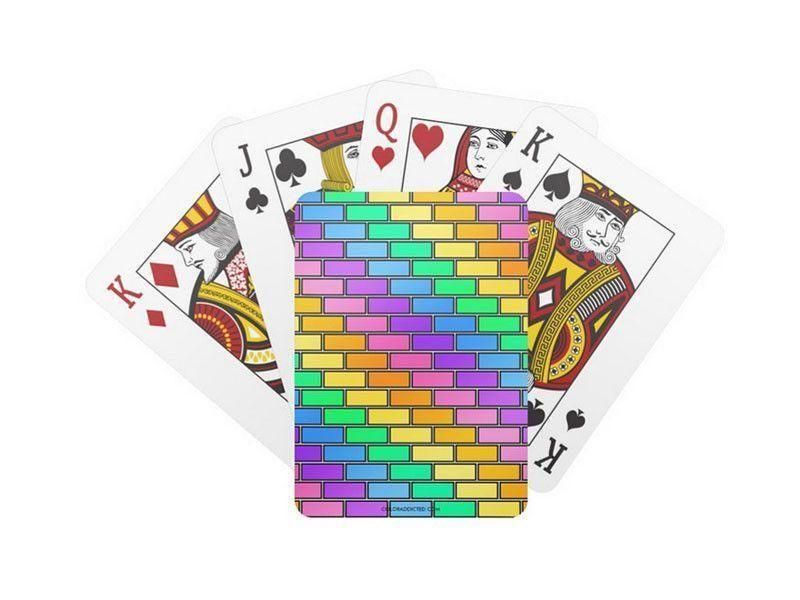 Playing Cards-BRICK WALL #2 Standard Playing Cards-Multicolor Light-from COLORADDICTED.COM-