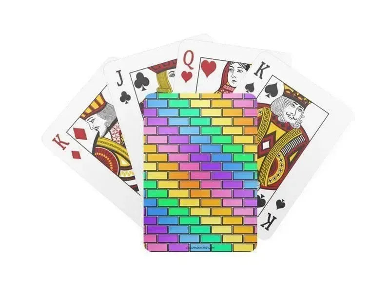 Playing Cards-BRICK WALL #2 Standard Playing Cards-Multicolor Light-from COLORADDICTED.COM-