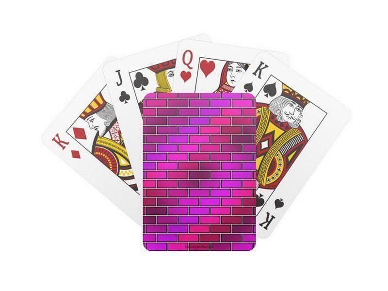 Playing Cards-BRICK WALL #2 Standard Playing Cards-Purples &amp; Fuchsias &amp; Violets &amp; Magentas-from COLORADDICTED.COM-