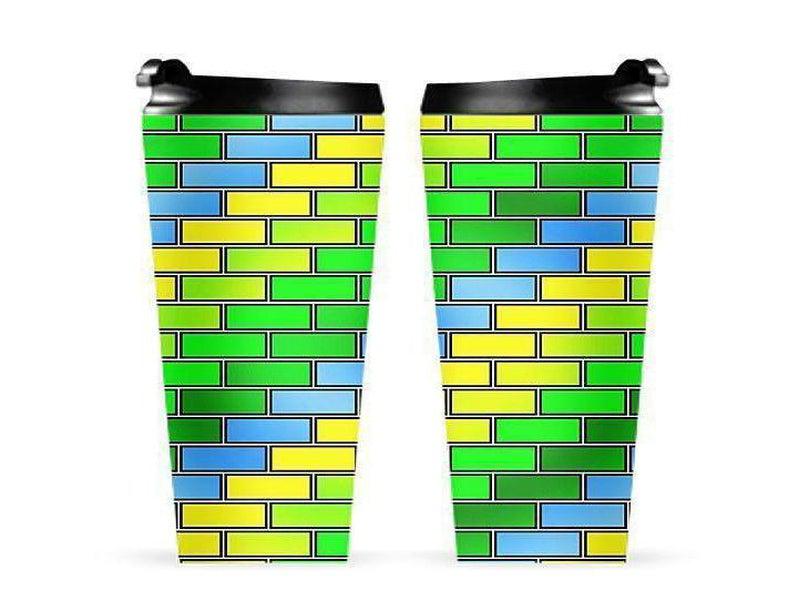 Travel Mugs-BRICK WALL #2 Travel Mugs-from COLORADDICTED.COM-