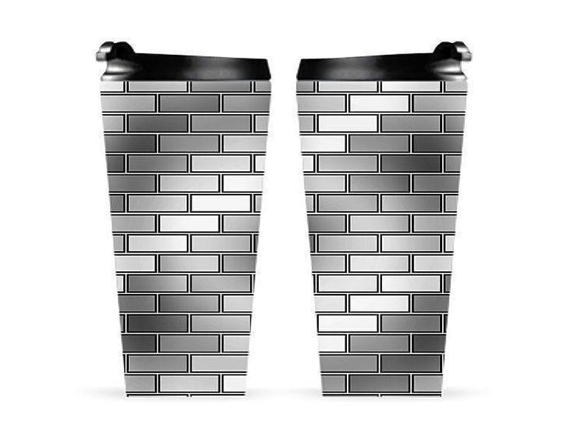 Travel Mugs-BRICK WALL #2 Travel Mugs-from COLORADDICTED.COM-