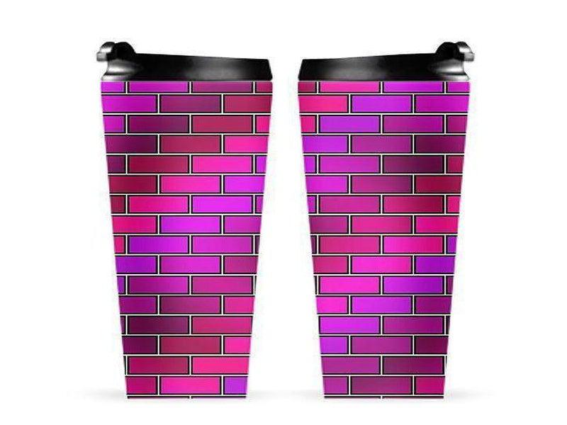 Travel Mugs-BRICK WALL #2 Travel Mugs-from COLORADDICTED.COM-