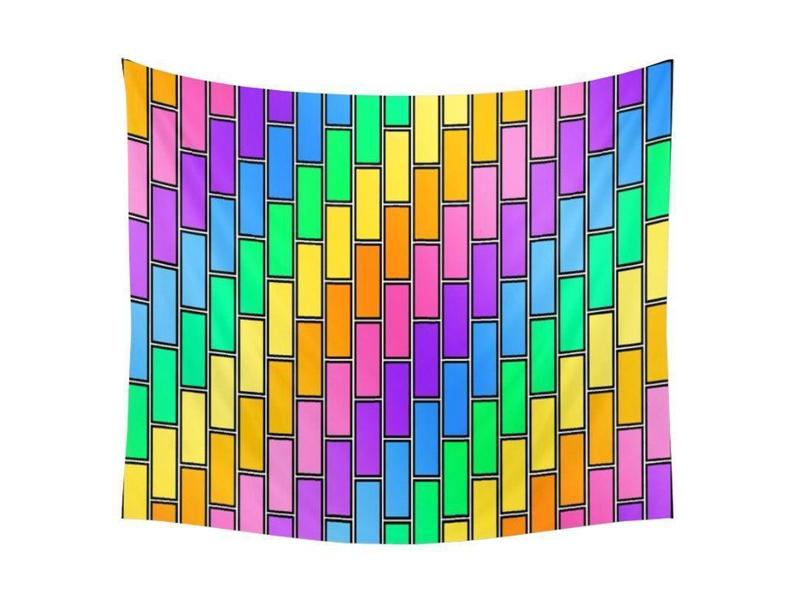 Wall Tapestries-BRICK WALL #2 Wall Tapestries-Multicolor Light-from COLORADDICTED.COM-