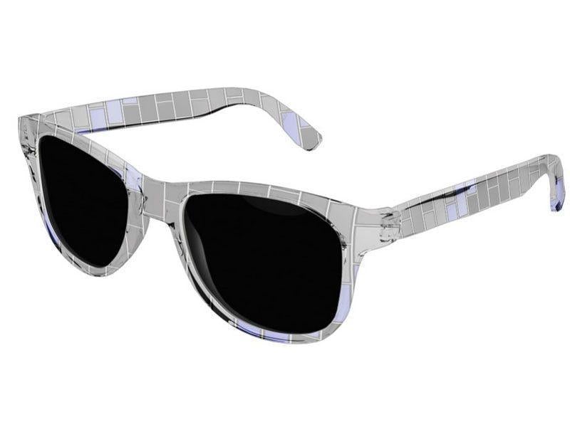 Wayfarer Sunglasses-BRICK WALL #2 Wayfarer Sunglasses (transparent background)-Black, Grays &amp; Light Blues-from COLORADDICTED.COM-