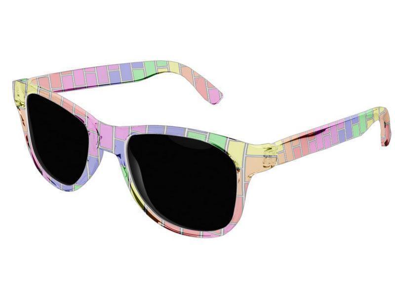 Wayfarer Sunglasses-BRICK WALL #2 Wayfarer Sunglasses (transparent background)-Multicolor Bright-from COLORADDICTED.COM-