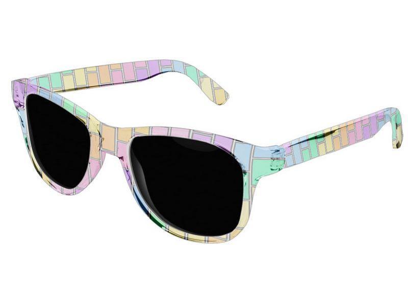 Wayfarer Sunglasses-BRICK WALL #2 Wayfarer Sunglasses (transparent background)-Multicolor Light-from COLORADDICTED.COM-