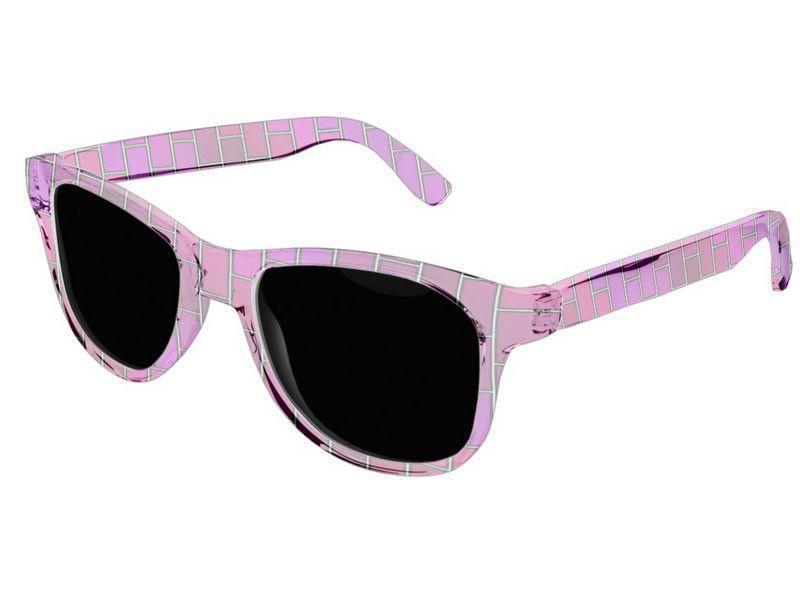 Wayfarer Sunglasses-BRICK WALL #2 Wayfarer Sunglasses (transparent background)-Purples, Fuchsias, Violets &amp; Magentas-from COLORADDICTED.COM-