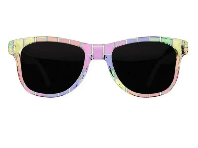 Wayfarer Sunglasses-BRICK WALL #2 Wayfarer Sunglasses (transparent background)-Multicolor Bright-from COLORADDICTED.COM-