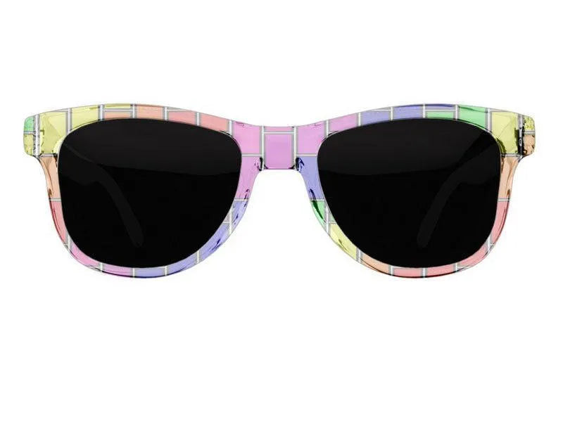 Wayfarer Sunglasses-BRICK WALL #2 Wayfarer Sunglasses (transparent background)-Multicolor Bright-from COLORADDICTED.COM-