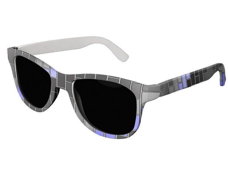 Wayfarer Sunglasses-BRICK WALL #2 Wayfarer Sunglasses (white background)-Black, Grays &amp; Light Blues-from COLORADDICTED.COM-