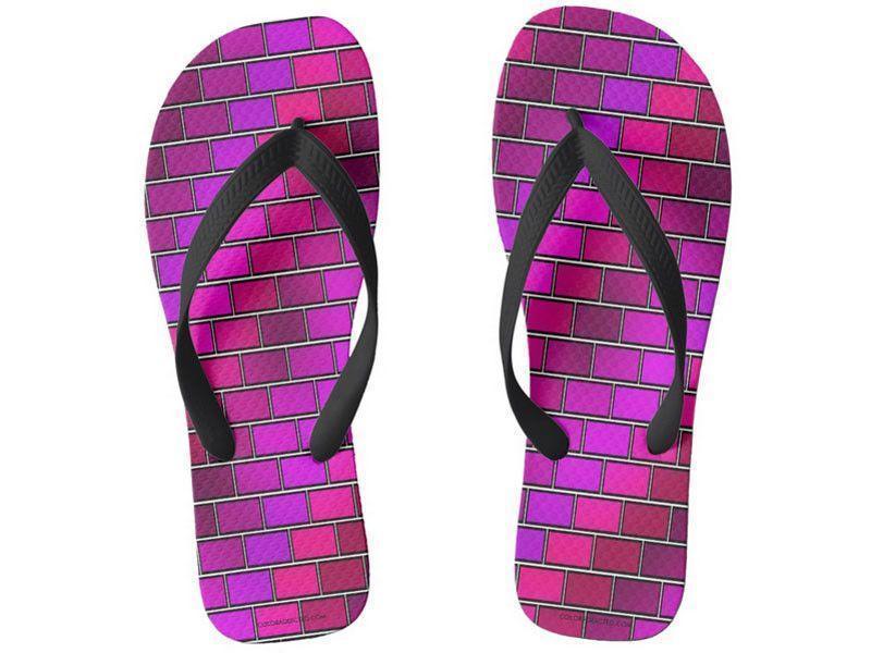 Flip Flops-BRICK WALL #2 Wide-Strap Flip Flops-from COLORADDICTED.COM-
