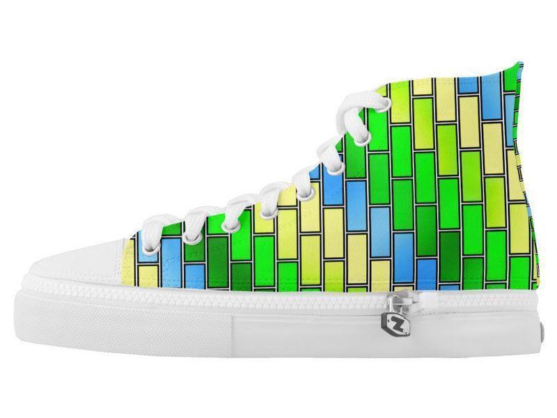 ZipZ High-Top Sneakers-BRICK WALL #2 ZipZ High-Top Sneakers-from COLORADDICTED.COM-