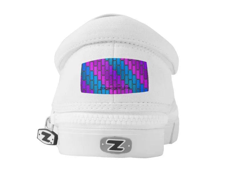 ZipZ Slip-On Sneakers-BRICK WALL #2 ZipZ Slip-On Sneakers-from COLORADDICTED.COM-