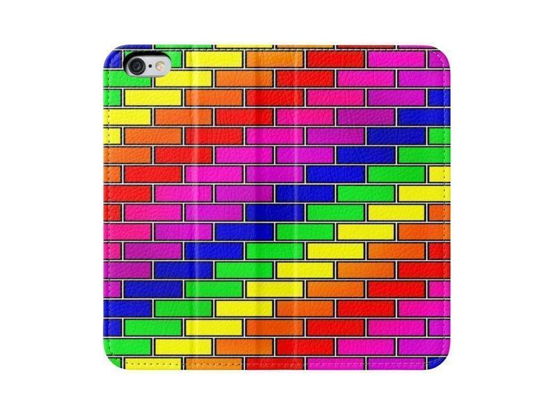 iPhone Wallets-BRICK WALL #2 iPhone Wallets-Multicolor Bright-from COLORADDICTED.COM-