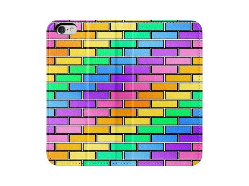 iPhone Wallets-BRICK WALL #2 iPhone Wallets-Multicolor Light-from COLORADDICTED.COM-