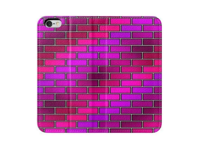 iPhone Wallets-BRICK WALL #2 iPhone Wallets-Purples & Fuchsias & Violets & Magentas-from COLORADDICTED.COM-