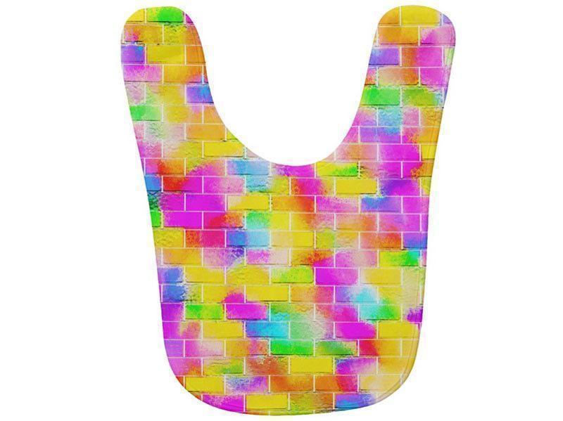 Baby Bibs-BRICK WALL SMUDGED Baby Bibs-Multicolor Light-from COLORADDICTED.COM-