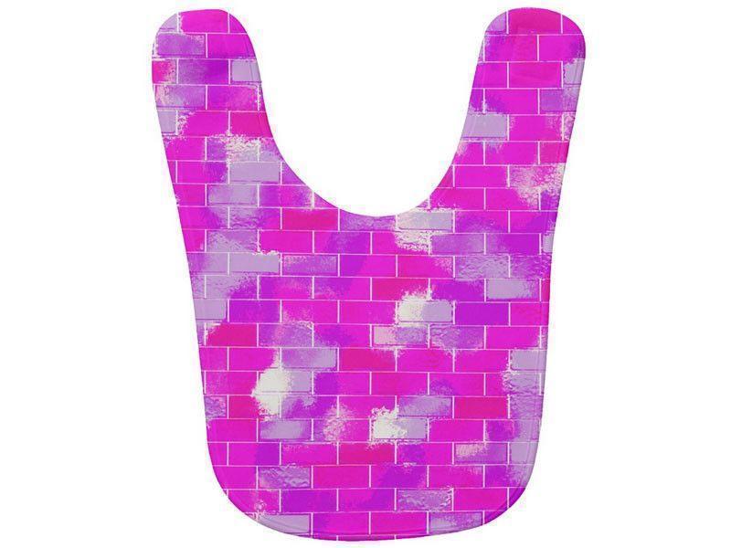 Baby Bibs-BRICK WALL SMUDGED Baby Bibs-Purples, Violets &amp; Fuchsias-from COLORADDICTED.COM-