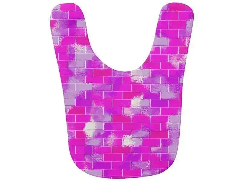 Baby Bibs-BRICK WALL SMUDGED Baby Bibs-Purples, Violets & Fuchsias-from COLORADDICTED.COM-