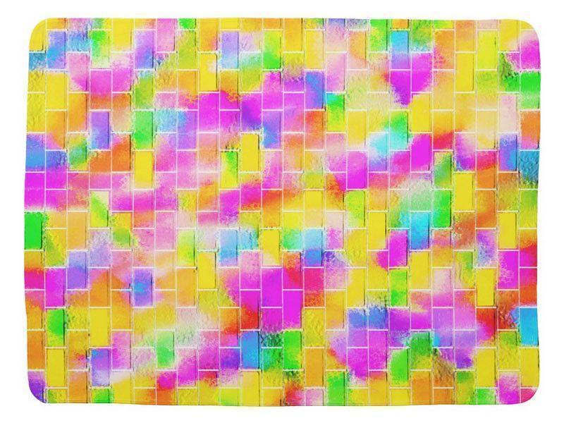 Baby Blankets-BRICK WALL SMUDGED Baby Blankets-Multicolor Light-from COLORADDICTED.COM-