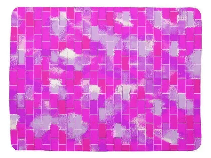 Baby Blankets-BRICK WALL SMUDGED Baby Blankets-Purples, Violets & Fuchsias-from COLORADDICTED.COM-